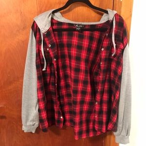 Plaid Hooded Sweatshirt/Hoodie